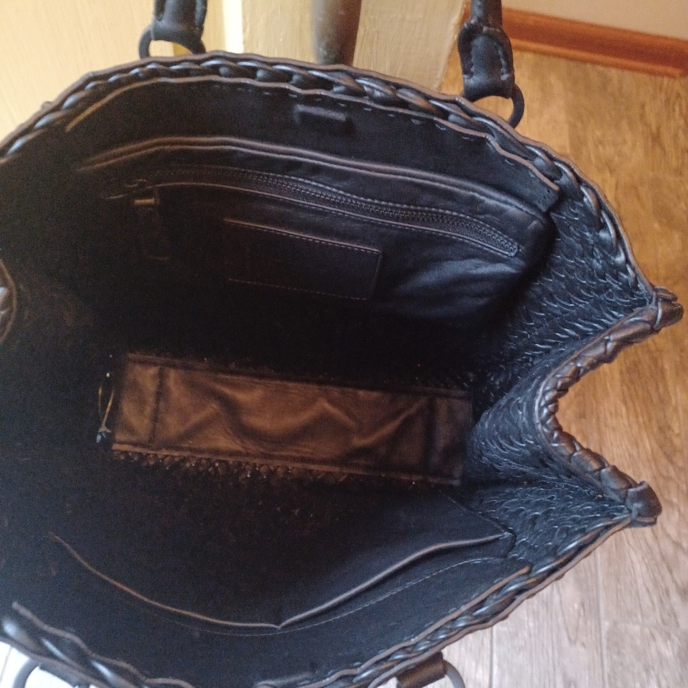Woven Leather Tote - Picture 3 of 3